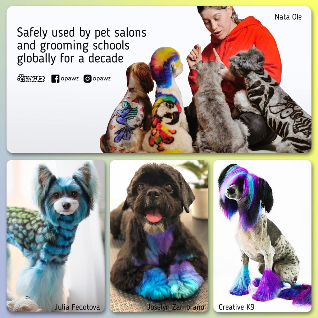 OPAWZ Profound Green Dog Hair Dye: Permanent Color Lasting 20+ Washes, Pet Safe