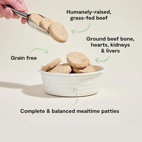 Open Farm Freeze Dried Raw Dog Food Patties - Grass-Fed Beef, 10.5 oz (Complete Meal or Topper)