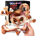 OSORD 4-Pack Dog Chew Toys for Aggressive Chewers - Tough Nylon Bones with Bacon Flavor, Small & Medium Breeds