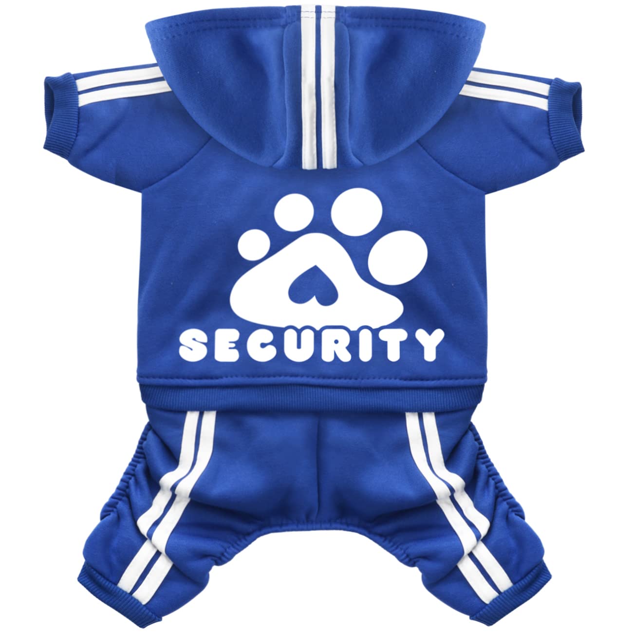 Otunrues Dog Hoodie 4 Legs Jumpsuit Security Print Pullover in Blue, X-Large for Medium to Large Dogs