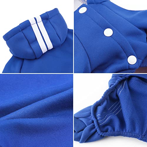 Otunrues Dog Hoodie 4 Legs Jumpsuit Security Print Pullover in Blue, X-Large for Medium to Large Dogs