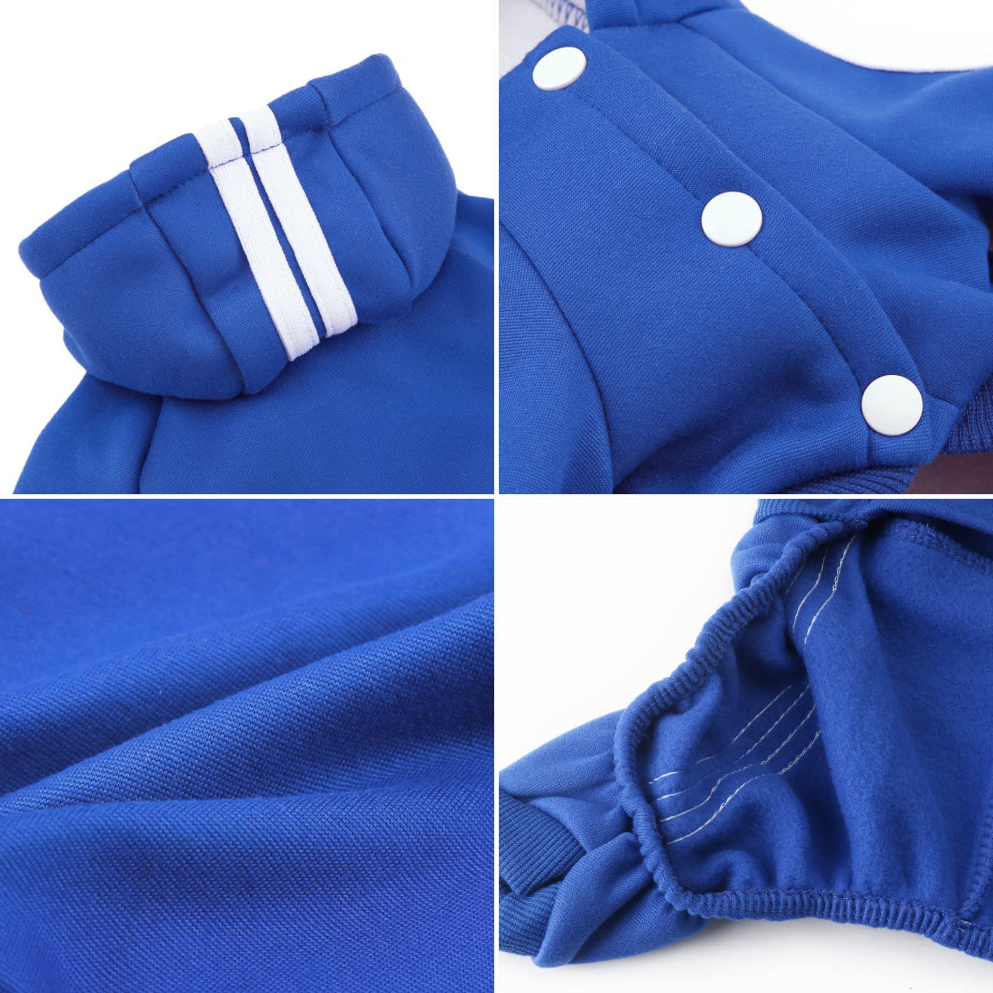 Otunrues Dog Hoodie 4 Legs Jumpsuit Security Print Pullover in Blue, X-Large for Medium to Large Dogs