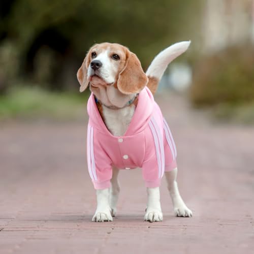 Otunrues Dog Hoodie XX-Large – Soft Cotton Pullover with Snap Closure, Pink