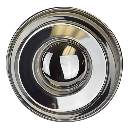 Our Pets Durapet Stainless Steel Slow Feed Bowl Medium - 5 Cup Capacity with Skid-Proof Bottom