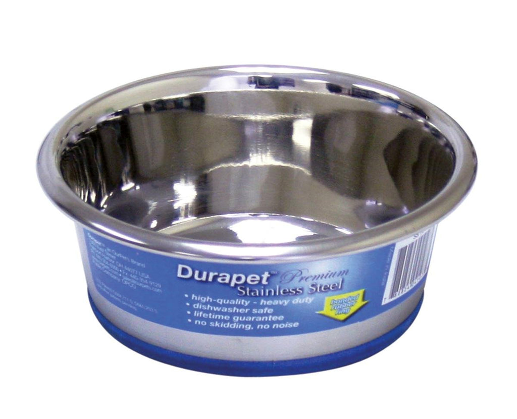OurPets DuraPet Stainless Steel Dog Bowl - 1.25 Cups, Skid-Proof, Chew Resistant