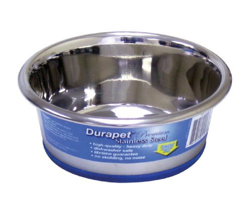 OurPets DuraPet Stainless Steel Dog Bowl - 1.25 Cups, Skid-Proof, Chew Resistant