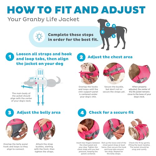 Outward Hound Granby Splash Pink Dog Life Jacket XS - High-Buoyancy Swim Vest for Small Dogs