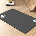 PADOOR Absorbent Dog Feeding Mat – 16x24 Inch Dark Grey, Quick-Dry, Non-Slip Rubber Backing