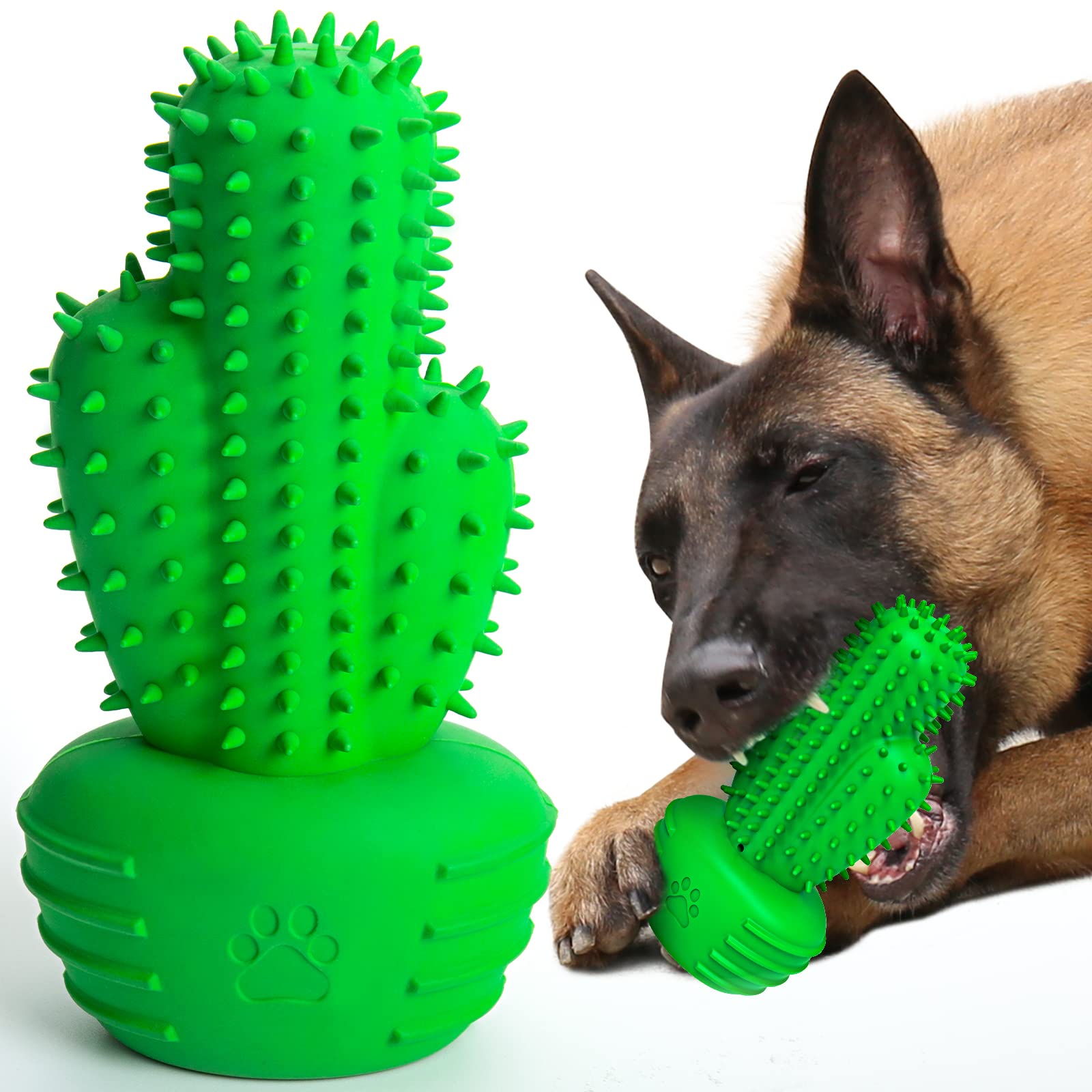 Pamlulu Dog Chew Toy with Squeaker – Dental Toothbrush Stick for Medium to Large Dogs