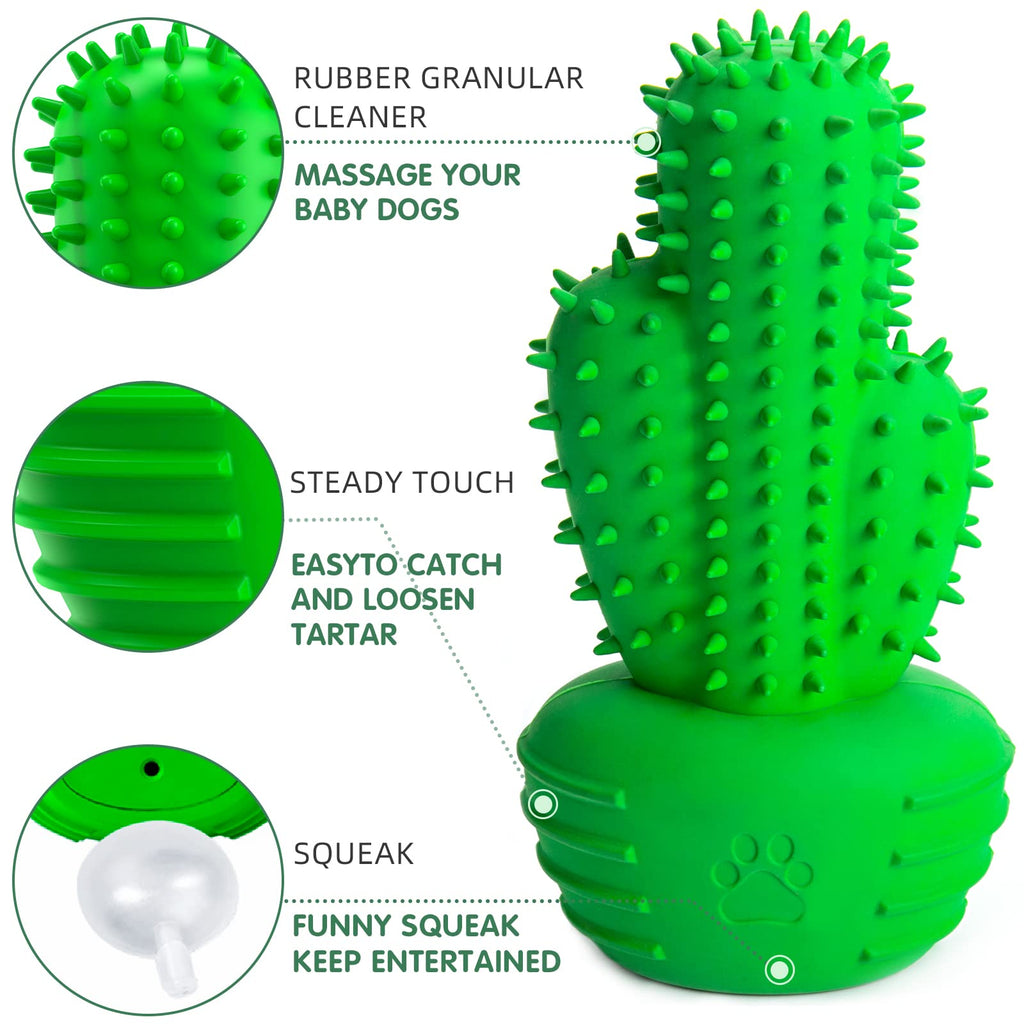 Pamlulu Dog Chew Toy with Squeaker – Dental Toothbrush Stick for Medium to Large Dogs