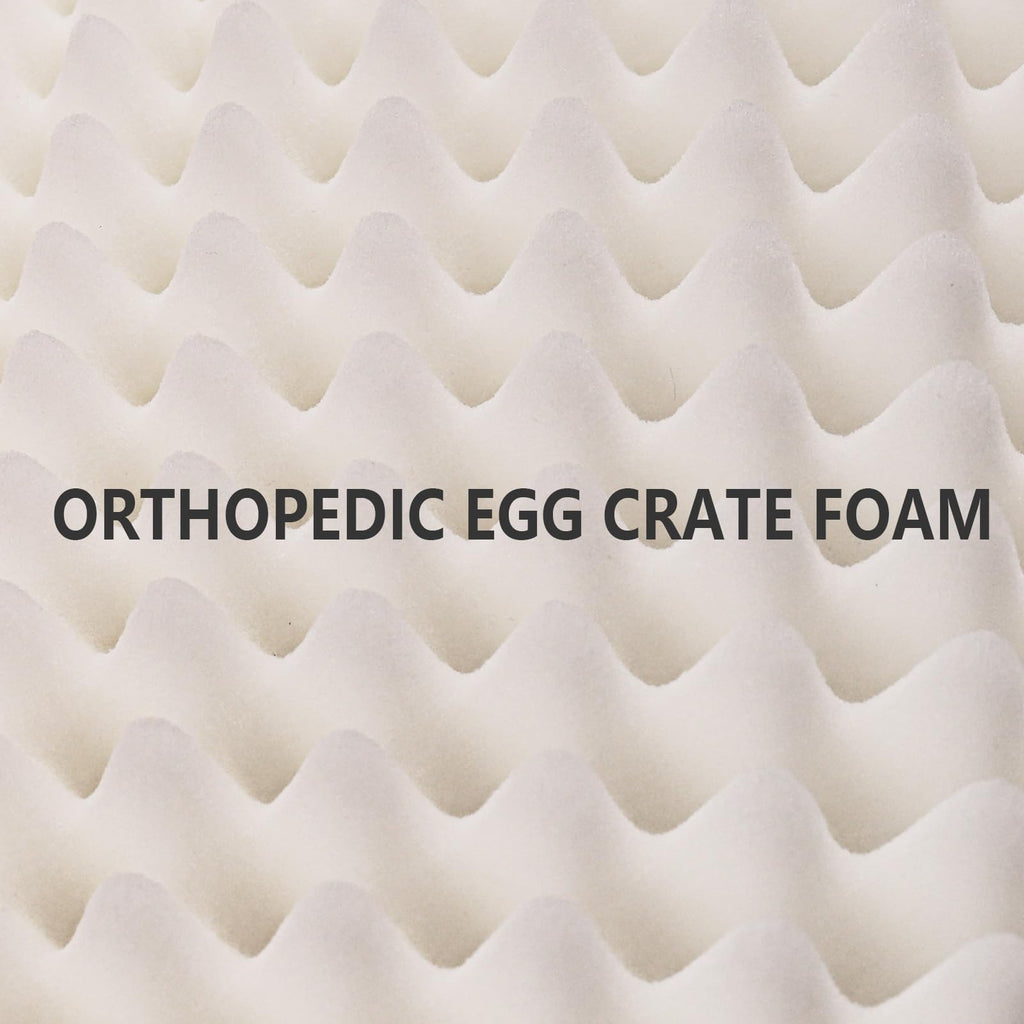 Patas Lague Orthopedic Dog Bed for Large Dogs, 36x24 Inches, Waterproof Egg Crate Foam with Washable Cover and Nonskid Bottom