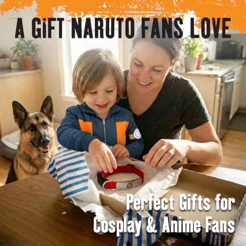 Pawsonify Naruto Dog Collar – Officially Licensed Hidden Leaf Village Anime Collar for Large, Medium, Small Dogs – Black Rogue