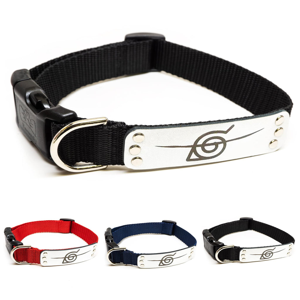Pawsonify Naruto Dog Collar – Officially Licensed Hidden Leaf Village Anime Collar for Large, Medium, Small Dogs – Black Rogue