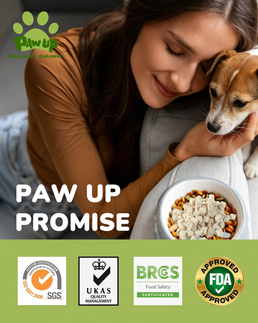 PAWUP Freeze Dried Chicken Dog Treats - 100% Single Ingredient Chicken Breast, High Protein, Grain Free, 4.6 oz