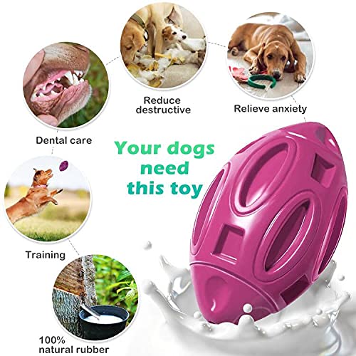 Pawzone 2-Pack Durable Squeaky Dog Balls for Aggressive Chewers - Tough Rubber Interactive Toys for Large, Medium, Small Dogs