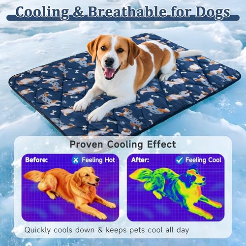 Pedobi Dog Cooling Mat 28x40 - Lightweight Ice Silk Cooling Blanket for Dogs and Cats, Machine Washable Furniture Protector