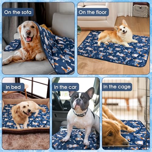 Pedobi Dog Cooling Mat 28x40 - Lightweight Ice Silk Cooling Blanket for Dogs and Cats, Machine Washable Furniture Protector