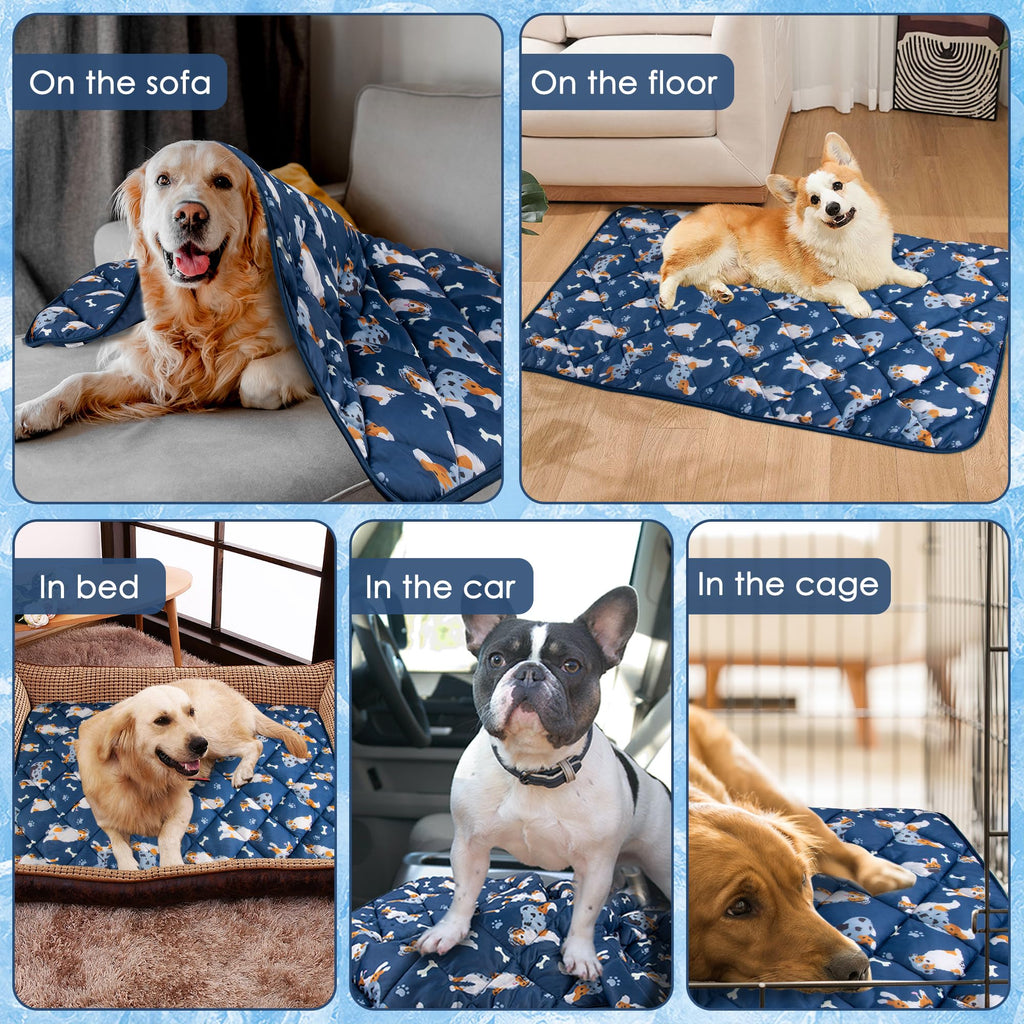 Pedobi Dog Cooling Mat 28x40 - Lightweight Ice Silk Cooling Blanket for Dogs and Cats, Machine Washable Furniture Protector
