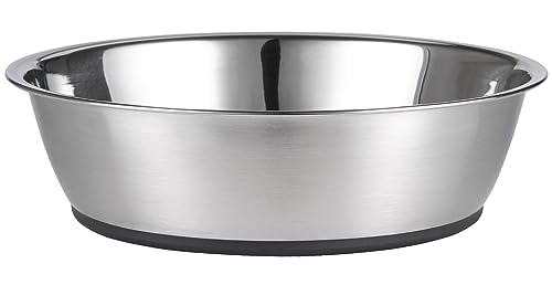 PEGGY11 6-Cup Stainless Steel Pet Bowl – Lightweight with Non-Slip Silicone Base