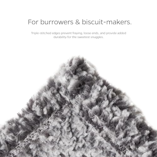 Pet Parents Large Slate Blanket - Soft Sherpa Dog and Cat Blanket, Water Resistant, Reversible, 60x50 Inches