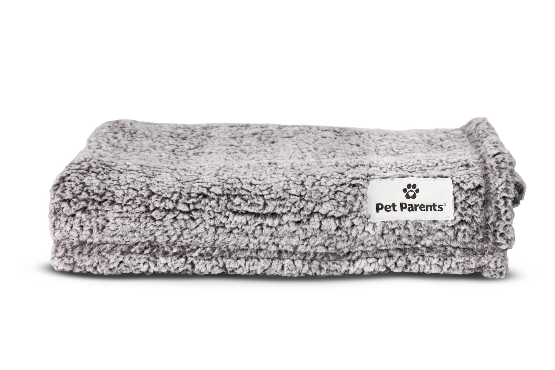 Pet Parents Large Slate Blanket - Soft Sherpa Dog and Cat Blanket, Water Resistant, Reversible, 60x50 Inches