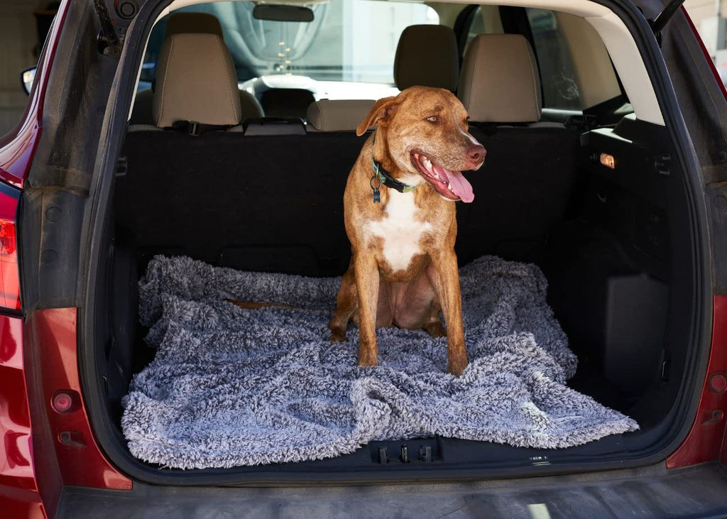 Pet Parents Large Slate Blanket - Soft Sherpa Dog and Cat Blanket, Water Resistant, Reversible, 60x50 Inches