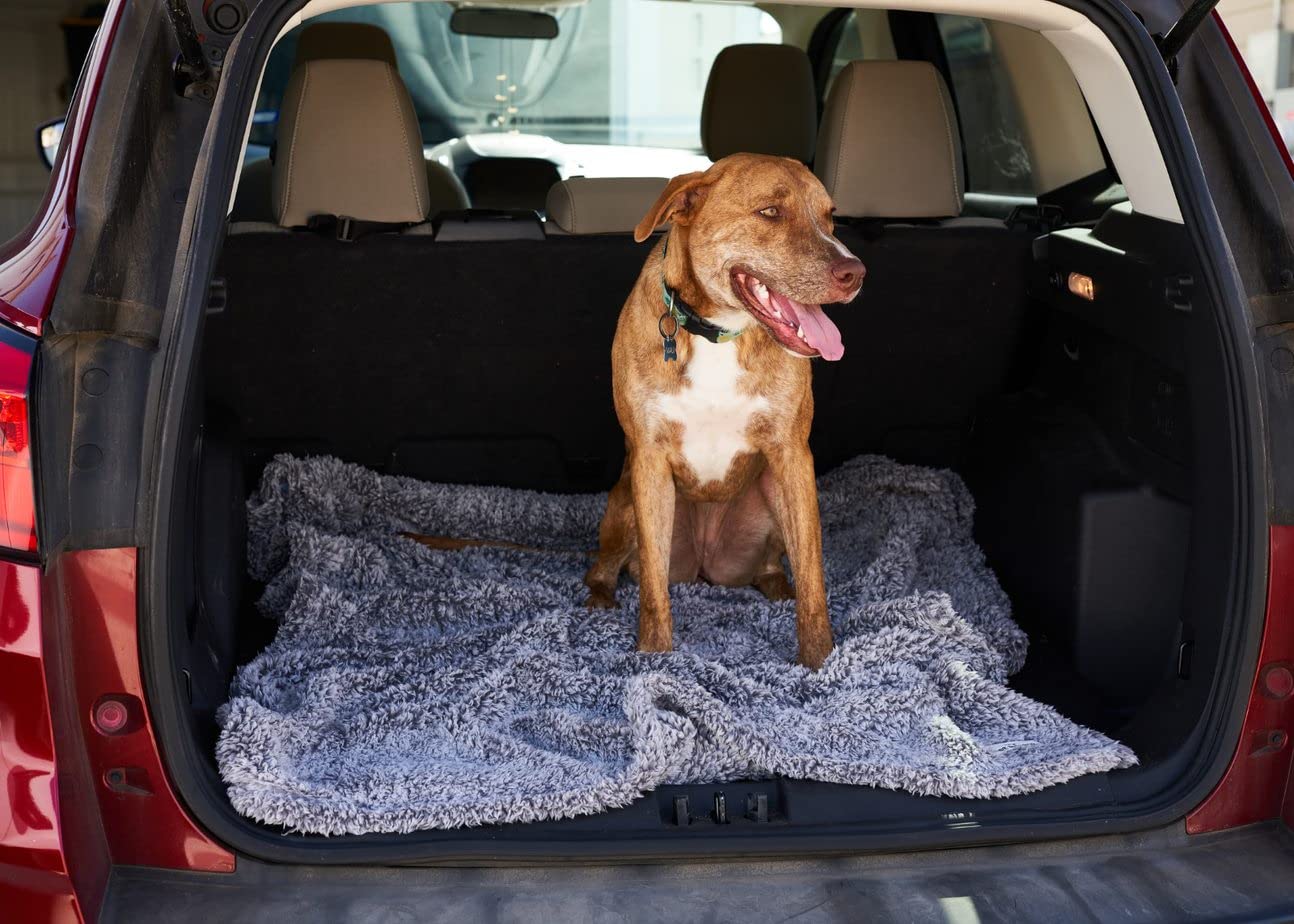 Pet Parents Large Slate Blanket - Soft Sherpa Dog and Cat Blanket, Water Resistant, Reversible, 60x50 Inches