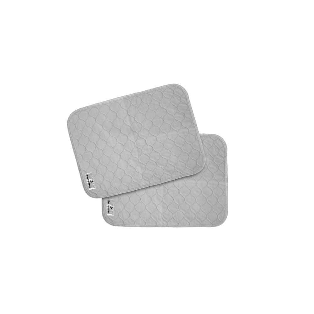 Pet Parents Pawtect Reusable Dog Pee Pads (2-Pack, 18x24", Grey & Tan)