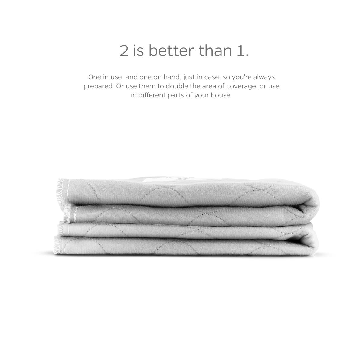 Pet Parents Pawtect Reusable Dog Pee Pads (2-Pack, 18x24", Grey & Tan)