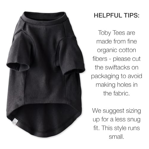 Pet Passion Toby 3-Pack Organic Cotton Dog Tees – Gray Ombre, X-Small (5-12 lbs)