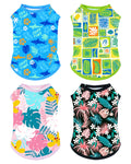 PET SHOW 4-Pack Dog Hawaiian Shirts – UPF 50+ Sun Protection Sleeveless Tank Tops for Small to Medium Dogs (Medium)