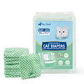 Pet Soft Disposable Cat Diapers XXS - 24 Pack Green Plaid for Small Pets Under 5 lbs