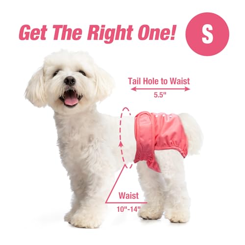 Pet Soft Washable Female Dog Diapers (3 Pack) - Small, Reusable, Leak-Proof for Heat & Incontinence