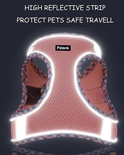 Petank Medium Dog Harness (Black, Size M) – Breathable Jacquard Fabric, Reflective Strip, Step-in Design for Training and Walks