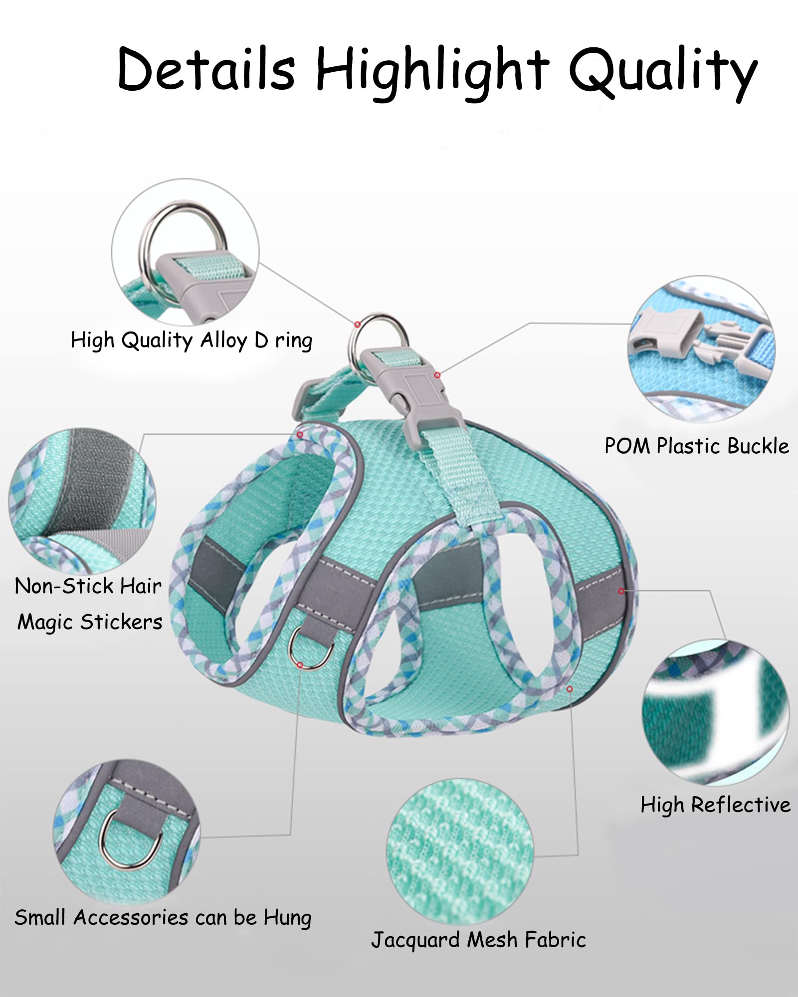 Petank Medium Dog Harness (Black, Size M) – Breathable Jacquard Fabric, Reflective Strip, Step-in Design for Training and Walks