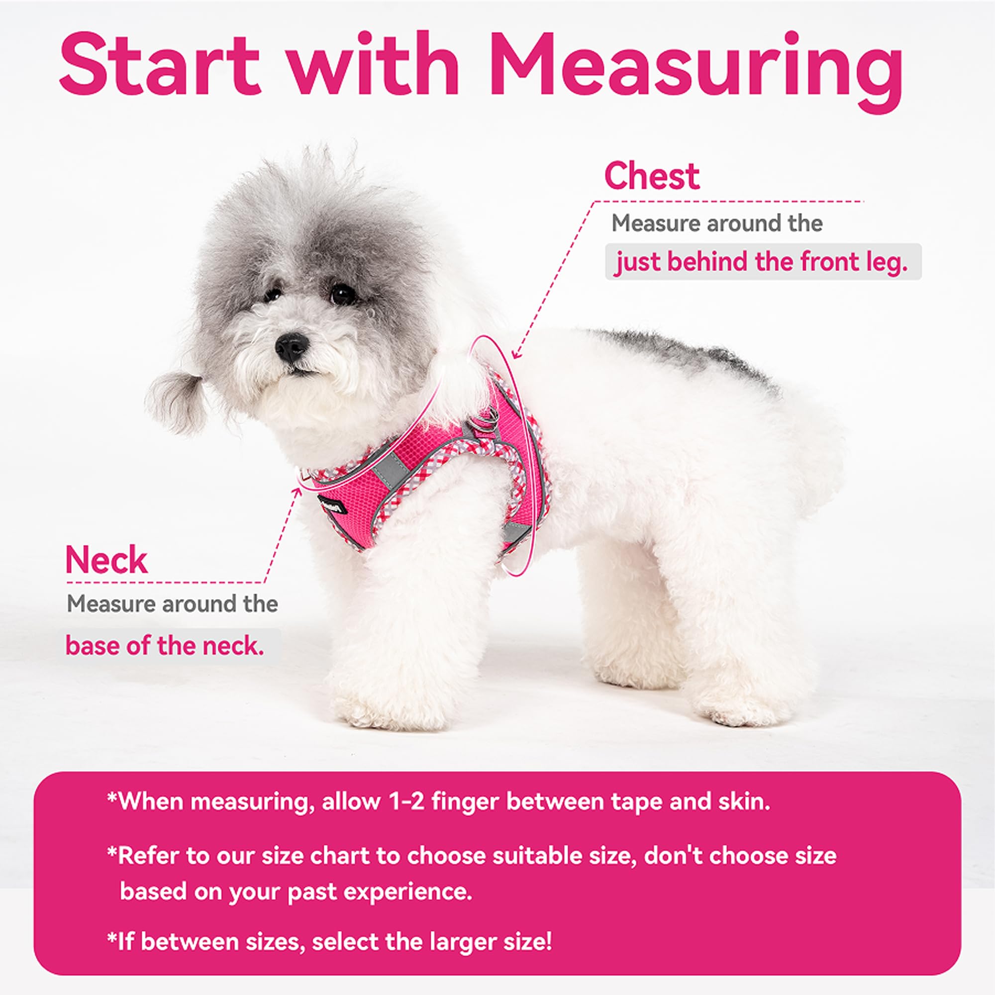 Petank Medium Dog Harness (Black, Size M) – Breathable Jacquard Fabric, Reflective Strip, Step-in Design for Training and Walks