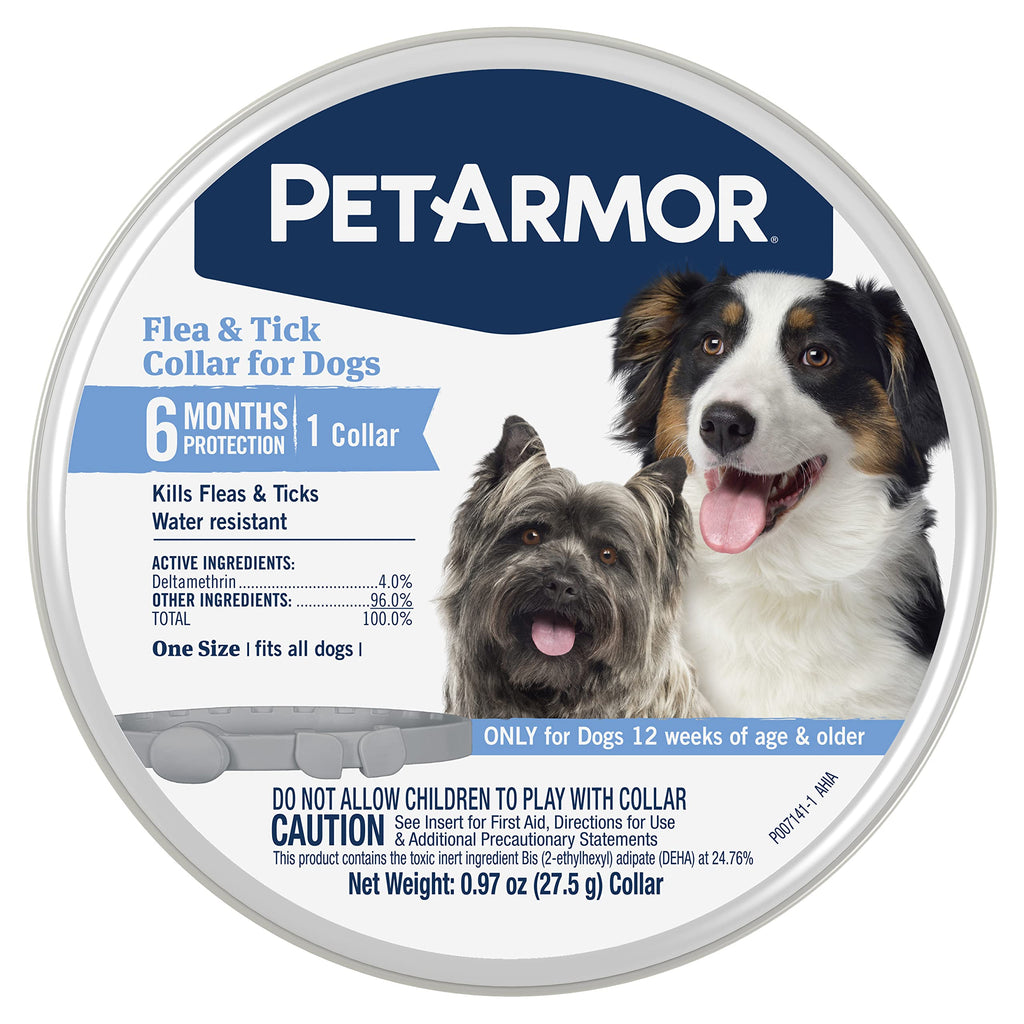 PetArmor Dog Flea and Tick Collar – 6 Months of Water-Resistant Protection, Adjustable for All Sizes