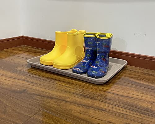 PetLike 2-Pack Boot Tray & Pet Food Mat – Waterproof, Non-Slip, 16.7x12.8 Inch