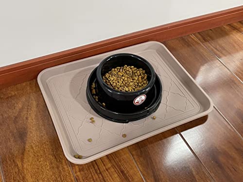 PetLike 2-Pack Boot Tray & Pet Food Mat – Waterproof, Non-Slip, 16.7x12.8 Inch