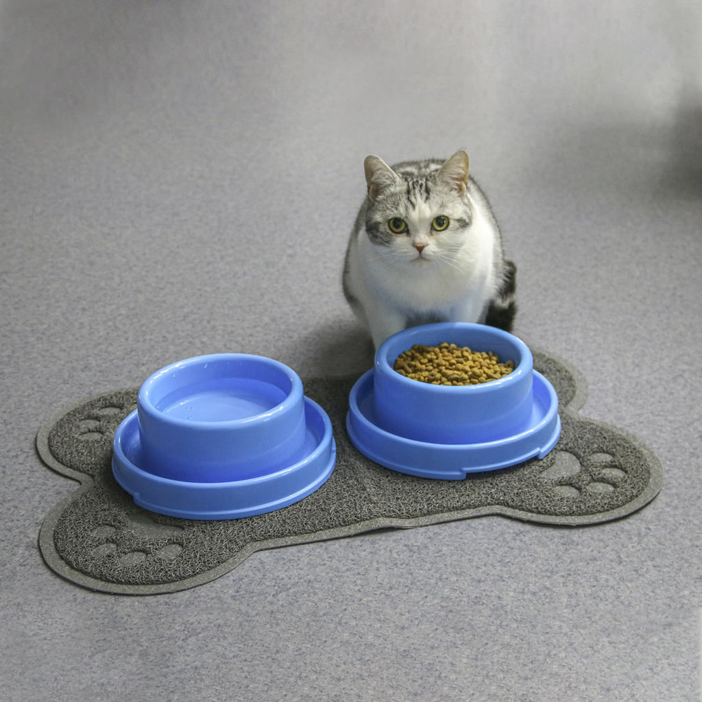 PetLike Ants Away Dog Bowls – No Spill Moat Design, 24oz Set of 2, Non-Slip, Dishwasher Safe