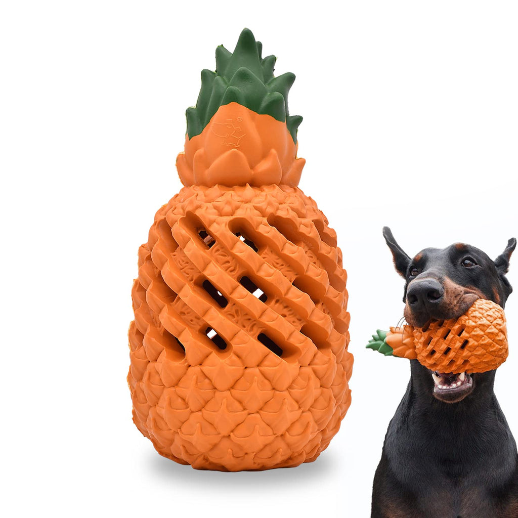 PETOPIA Pineapple Dog Chew Toy – Natural Rubber, Tough for Aggressive Chewers (25-60 lbs)