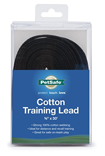 PetSafe Cotton Dog Training Lead – 30 ft Recall and Heeling Leash for All Breeds