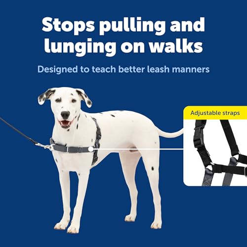 PetSafe Easy Walk No-Pull Dog Harness: Stop Pulling with Patented Martingale Loop, Gray Medium/Large