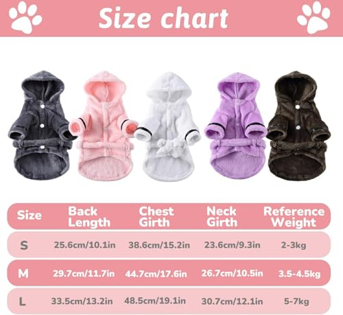 Petyoung Dog Bathrobe – Hooded Poncho for Small Breeds, Super Absorbent & Quick-Drying