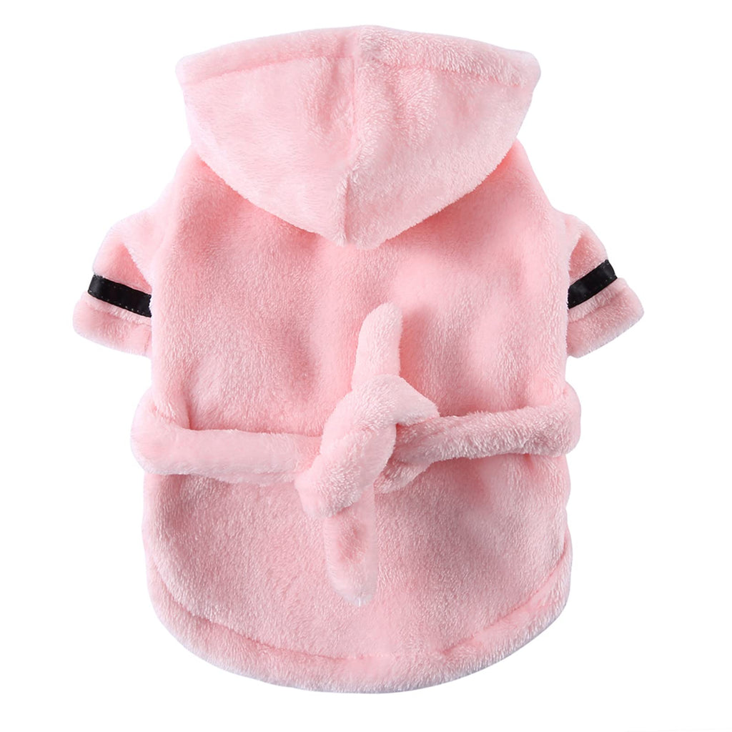 Petyoung Dog Bathrobe – Hooded Poncho for Small Breeds, Super Absorbent & Quick-Drying