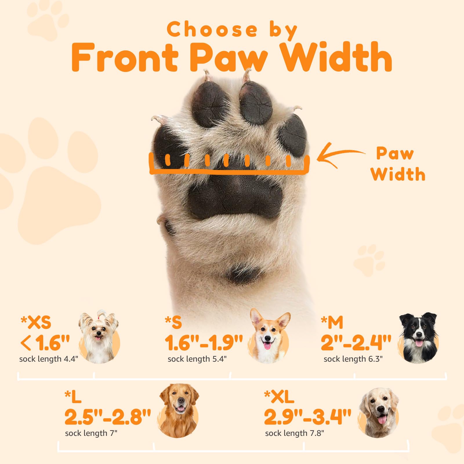 PICK FOR LIFE Non Slip Dog Socks for Senior Dogs - Anti-Lick Paw Protection with Grippers (Grey, XL)
