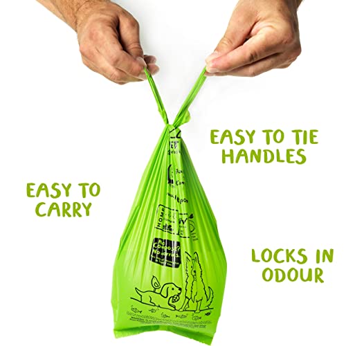 Planet Poop Home Compostable Dog Poop Bags - Extra-Long with Handles, 120 Count, Unscented, Plant-Based, Leakproof