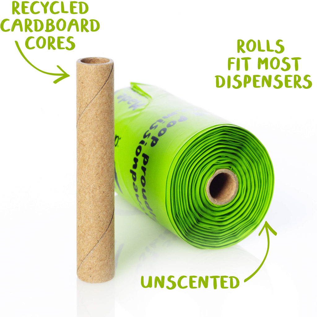 Planet Poop Home Compostable Dog Poop Bags - Extra-Long with Handles, 120 Count, Unscented, Plant-Based, Leakproof