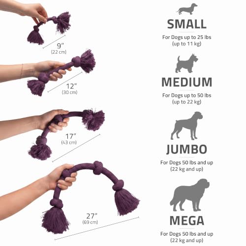 Playology Dri-Tech Rope: Bacon-Scented Jumbo Tug Toy for Medium Dogs (Up to 50 lbs)