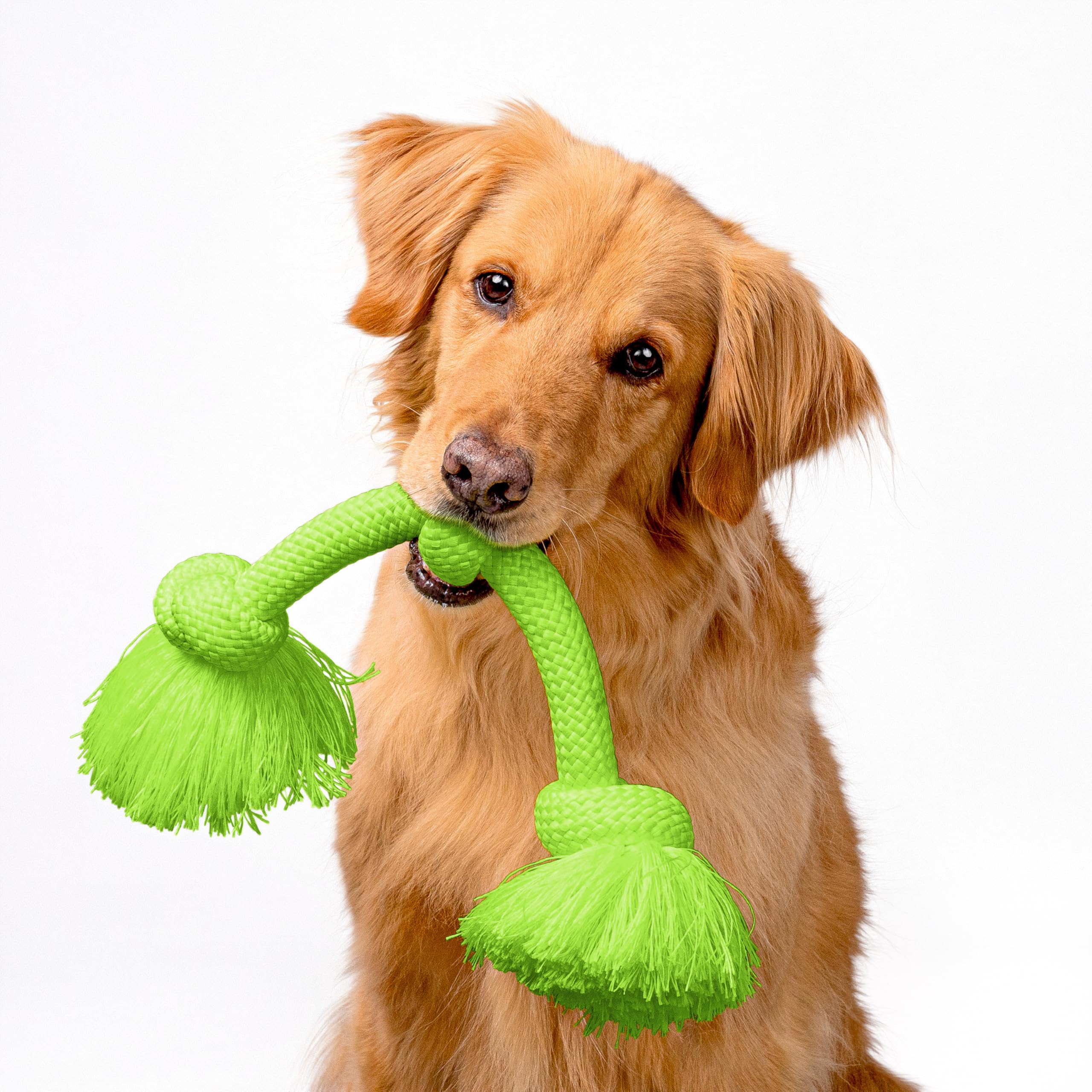 Playology Dri-Tech Rope Tug of War Toy for Large Dogs - Sweet Potato Scented Jumbo Rope